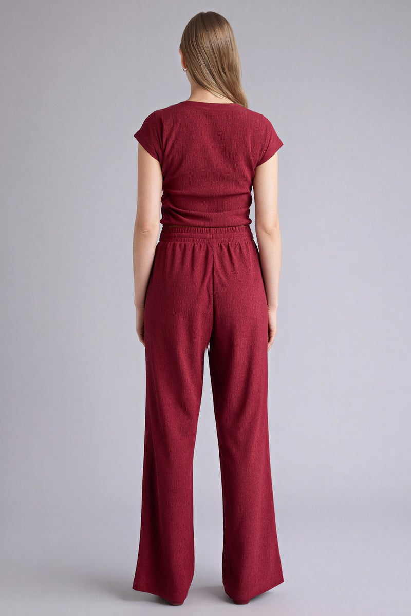 DeFacto Red Woman Straight Fit Trousers Casual - Image 4